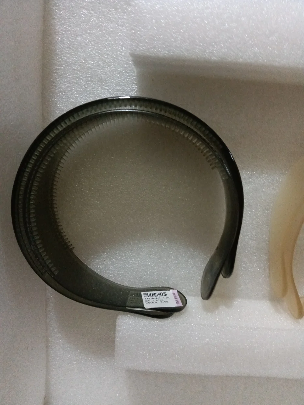 Clear Smoky Plastic Headbands - Pair